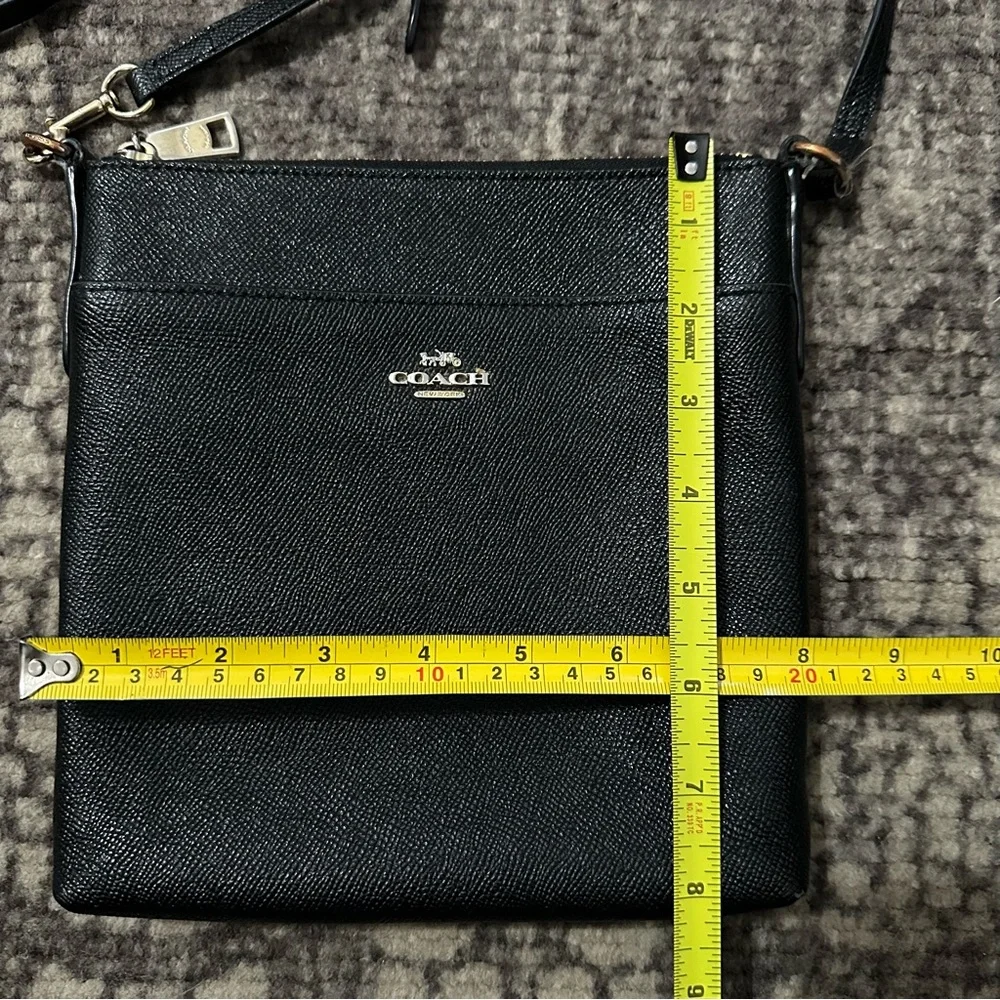 Coach Black Pebbled Leather Kitt Messenger Crossbody Bag - Picture 9 of 10